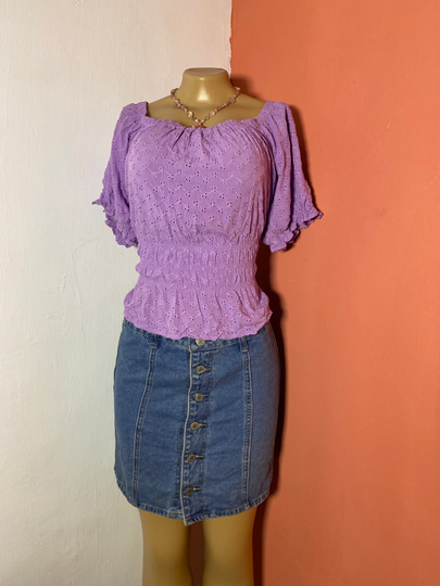 Purple lace top