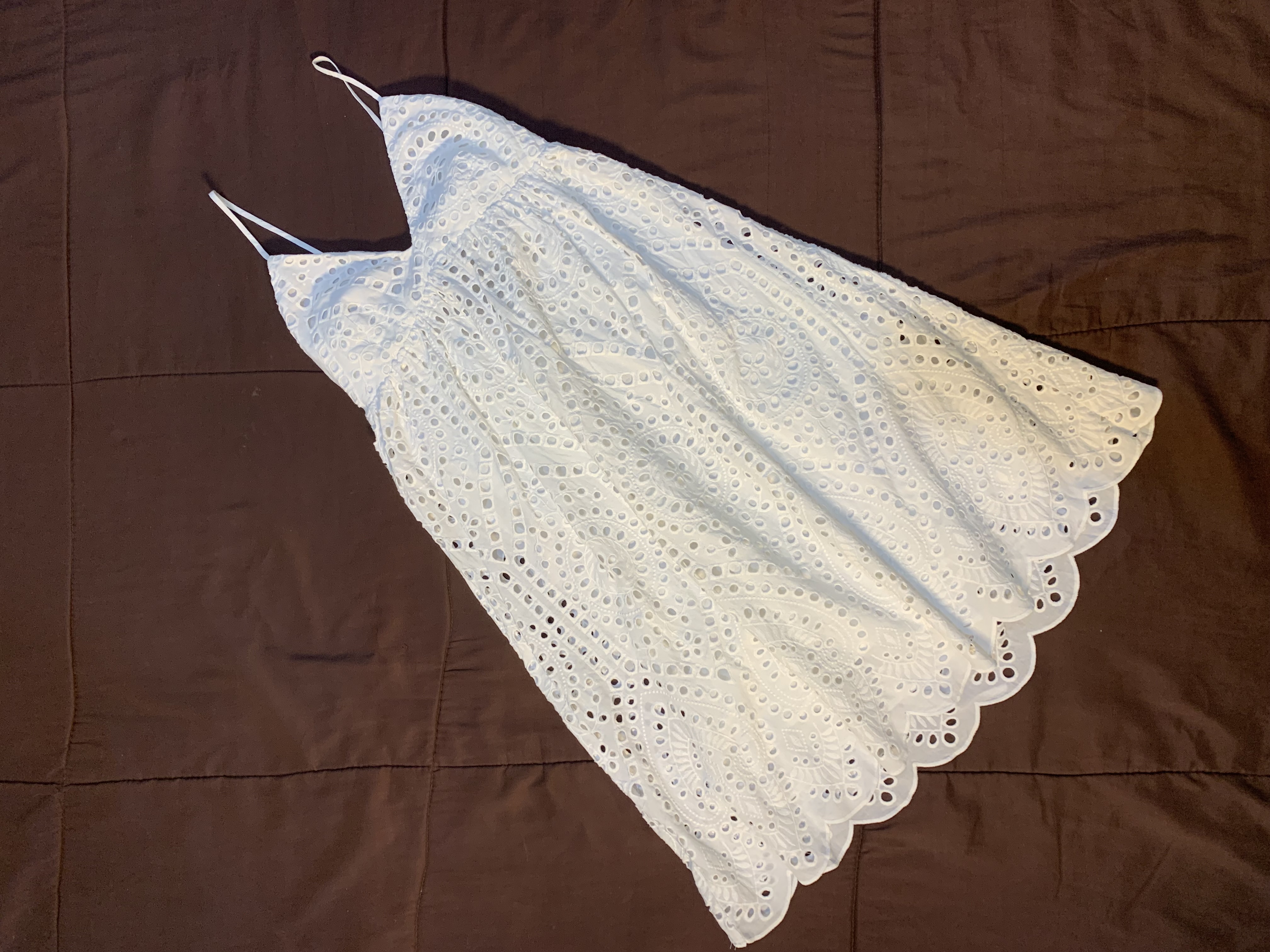 Another view of White lace gown