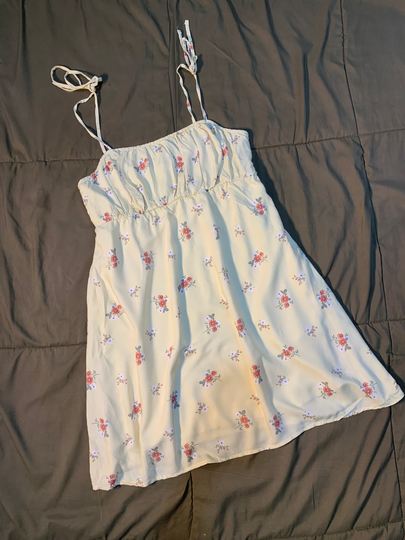 Yellow  floral sun dress