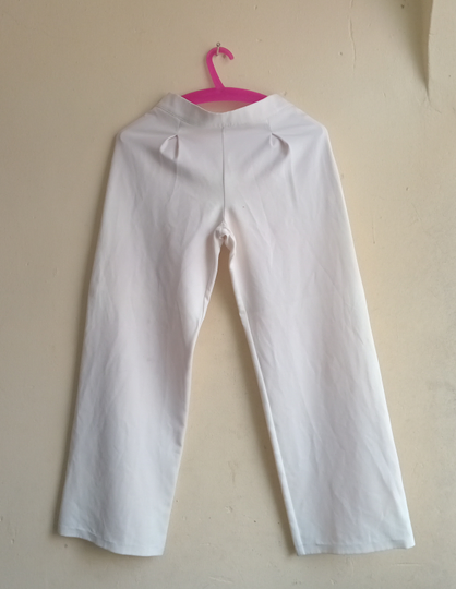 High waisted wide leg trousers