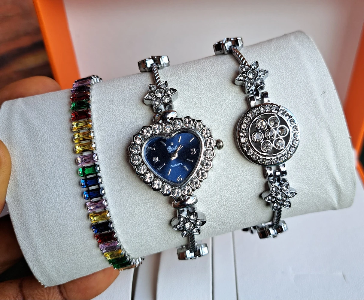 Another view of Wristwatch and bracelets