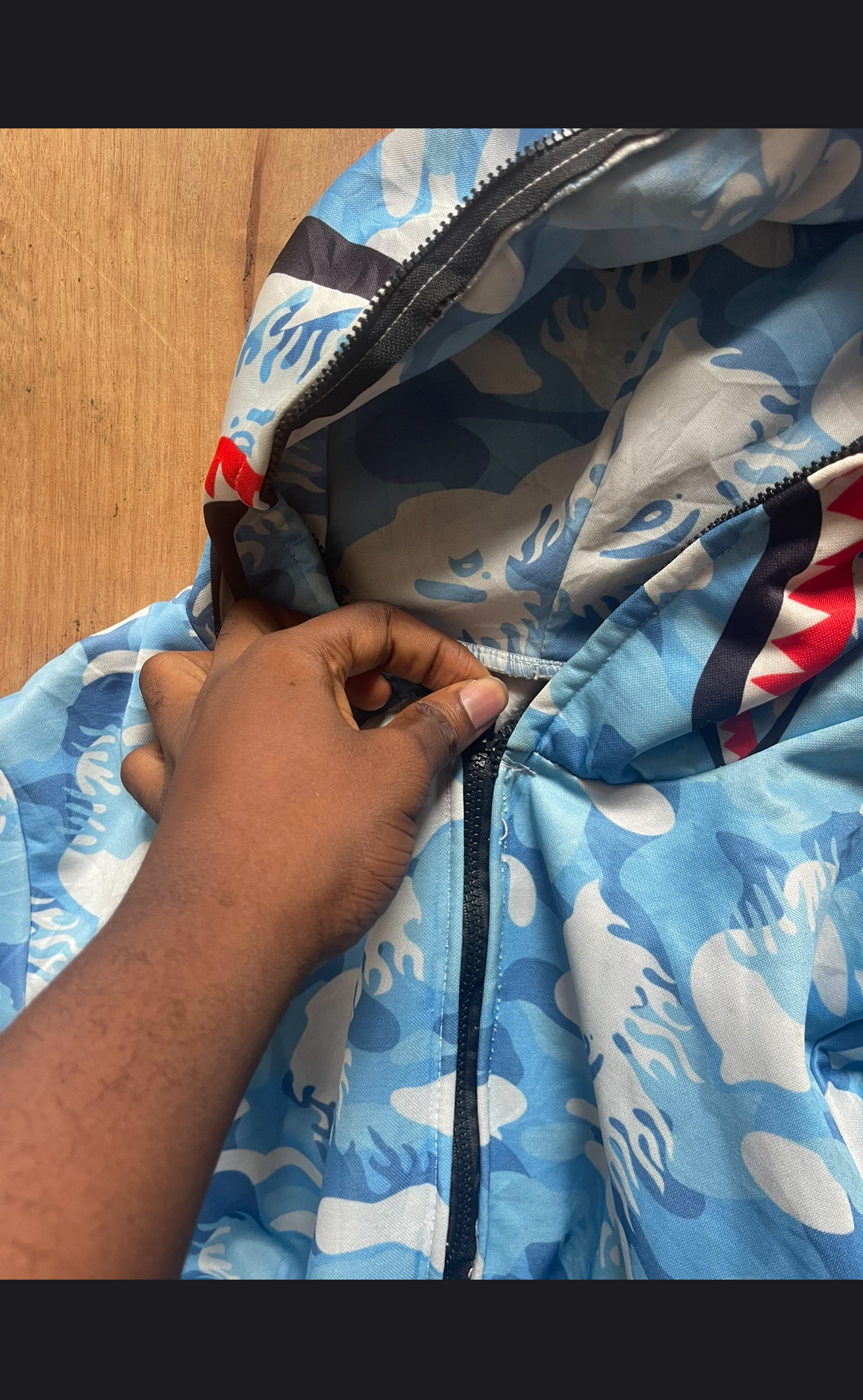 Another view of Bape hoodie