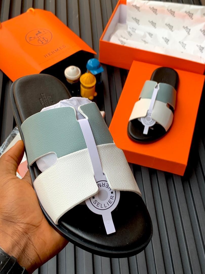 Another view of Unisex Hermes luxury fashion slides