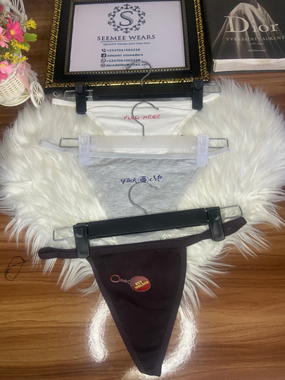 Another view of Gstring with sexy captions