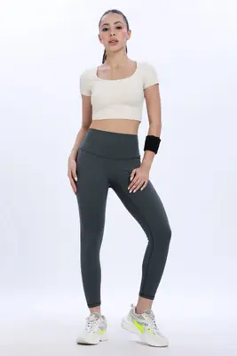 Green Enduring High Waist Leggings