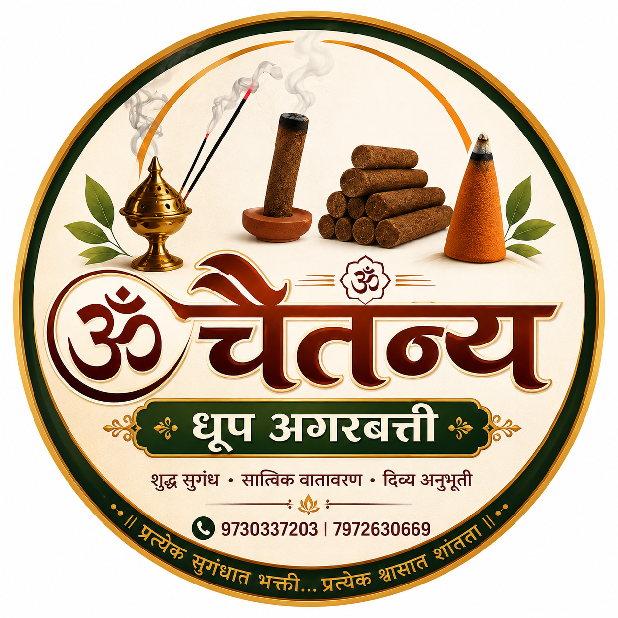 Om Chaitanya Dhup Agarbatti logo