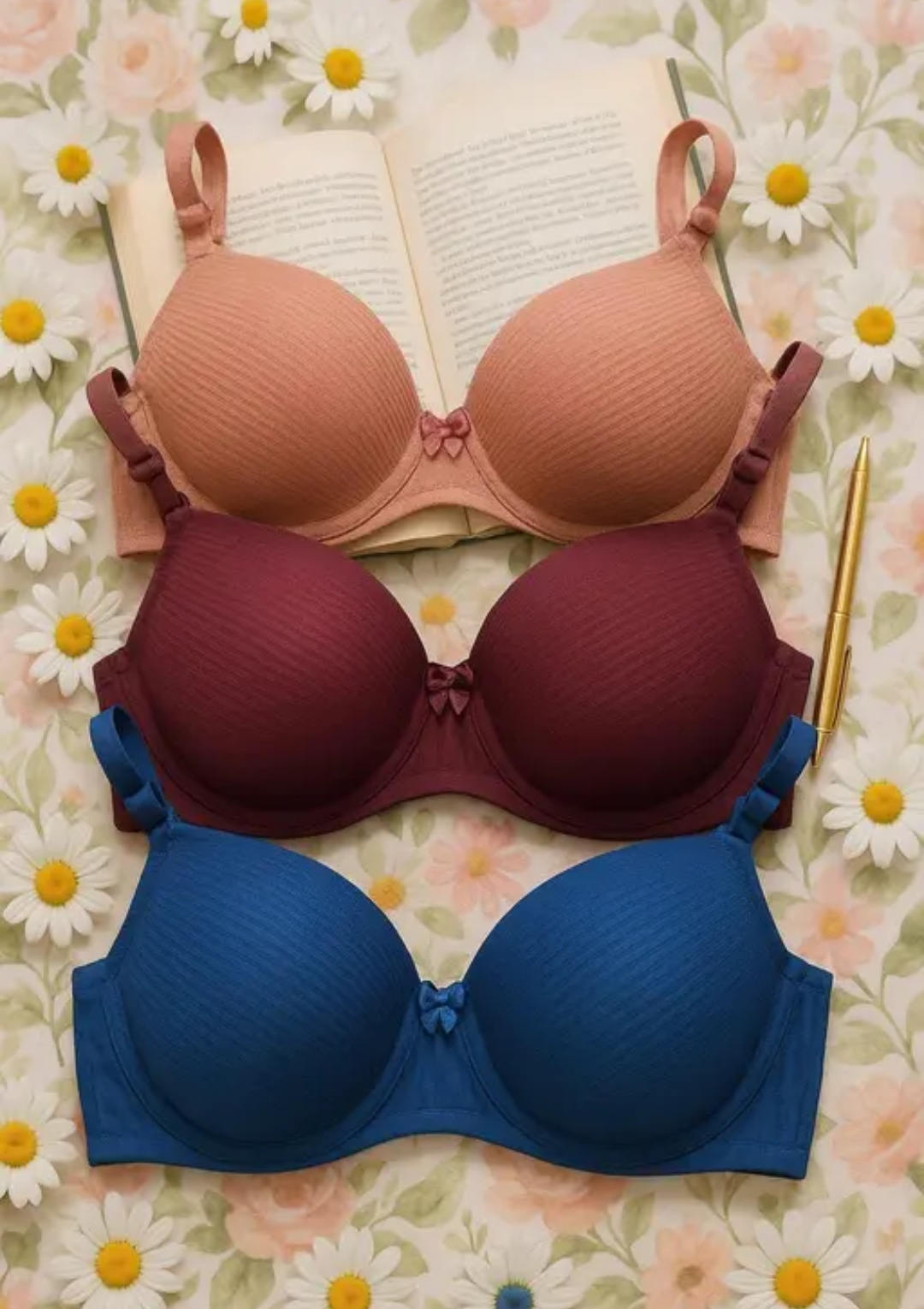 Women's Cotton Padded Non-Wired Regular Bra (Pack of 3)