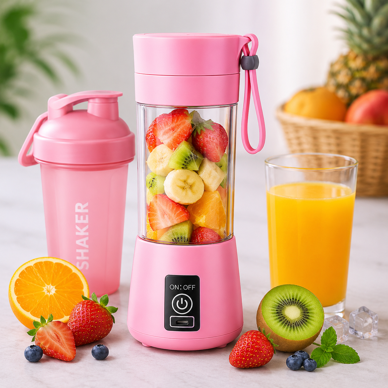 Portable USB Electric Juicer – 6-Blade Blender & Shaker | Chef’s Embrace