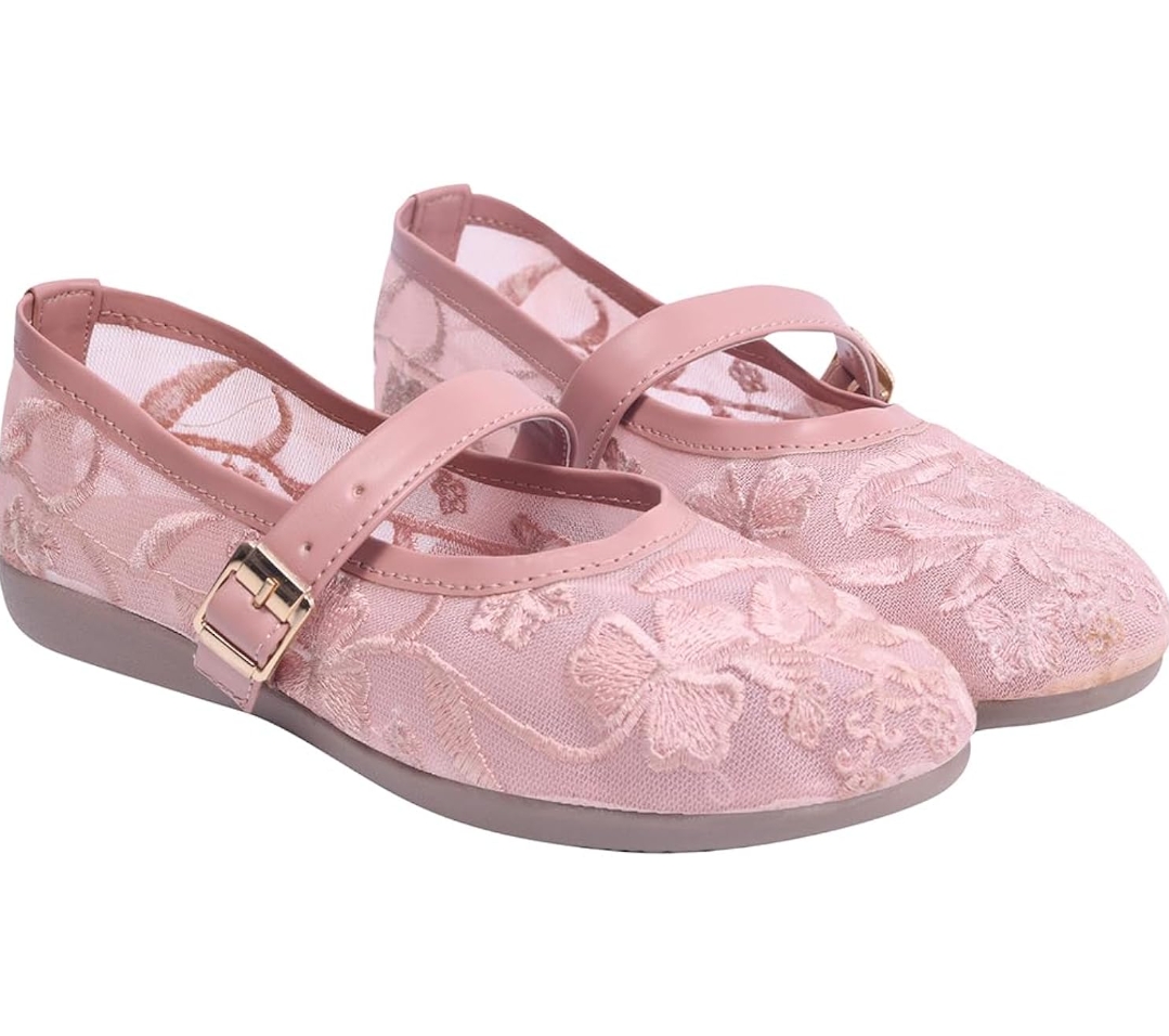 Shoetopia Women’s Embroidered Belly Shoes – Soft Comfortable Flats with Adjustable Strap | Traditional Floral Design for Casual & Ethnic Footwear