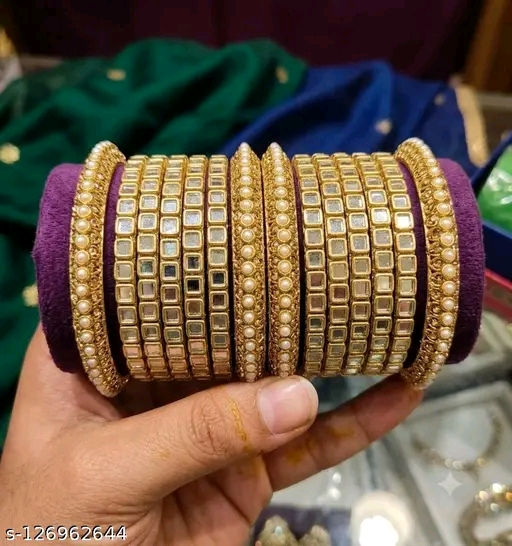 Golden globe Bangle Set | Wedding Bangles | Fancy Bangles | Stylish Bangles |*
