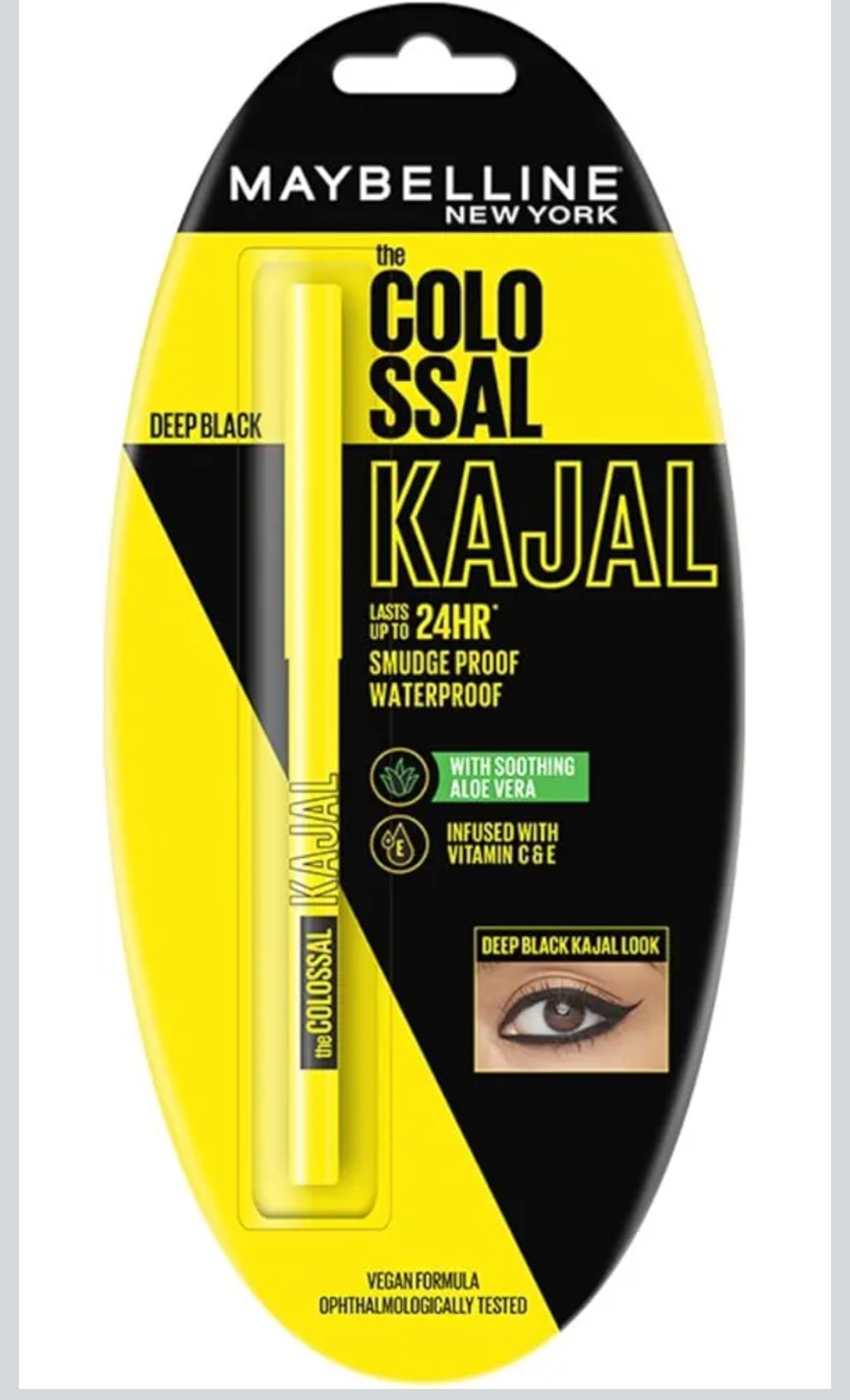 Maybelline New York Colossal Kajal, Intense Colour, Waterproof, Long lasting 24Hrs Stay, Black, 0.35g variant