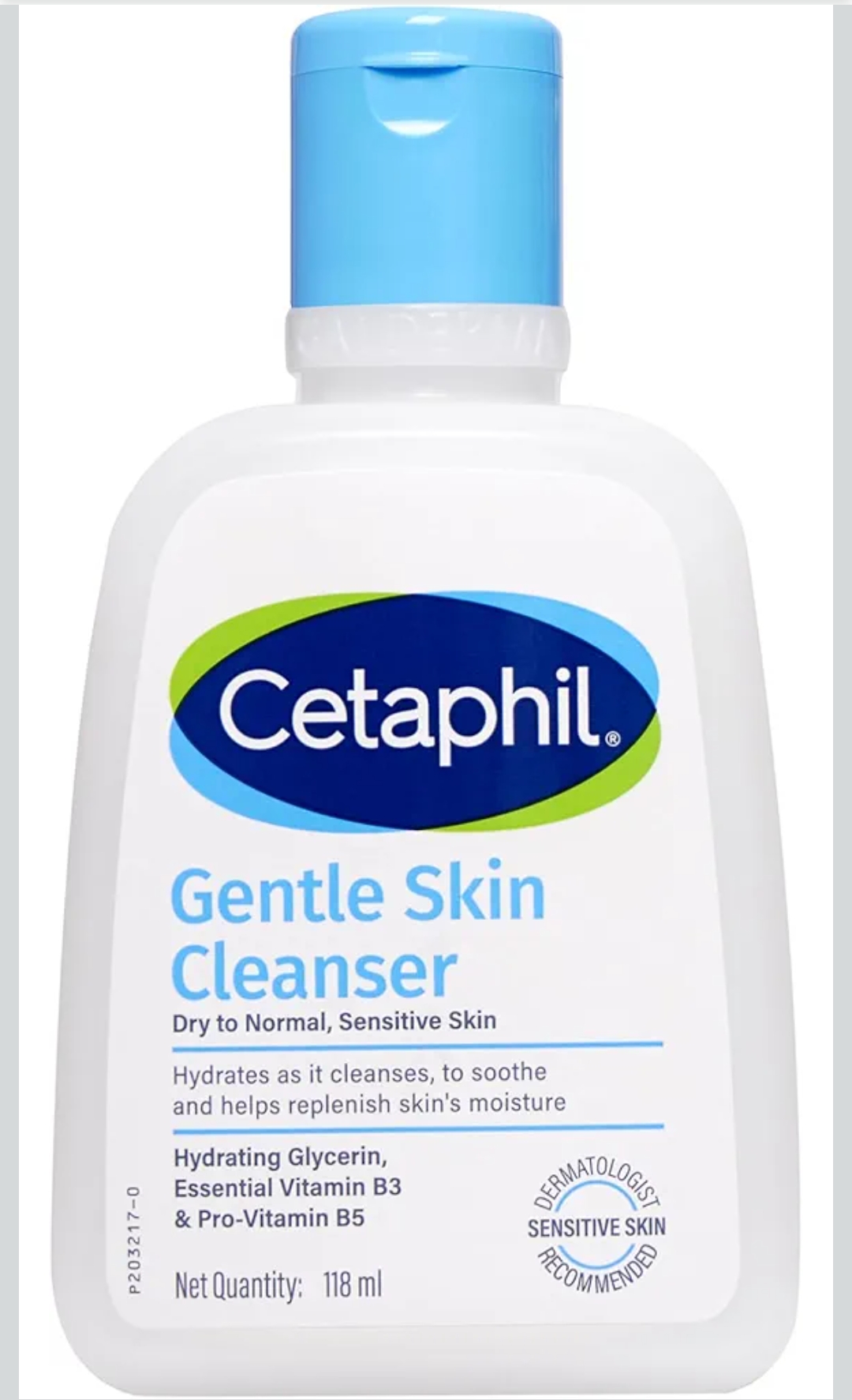 Cetaphil Gentle Skin Hydrating Face Wash 118ml, Paraben Free, Sulphate-Free Gentle Skin Hydrating Cleanser with Niacinamide, Vitamin B5 for Dry to Normal, Sensitive Skin