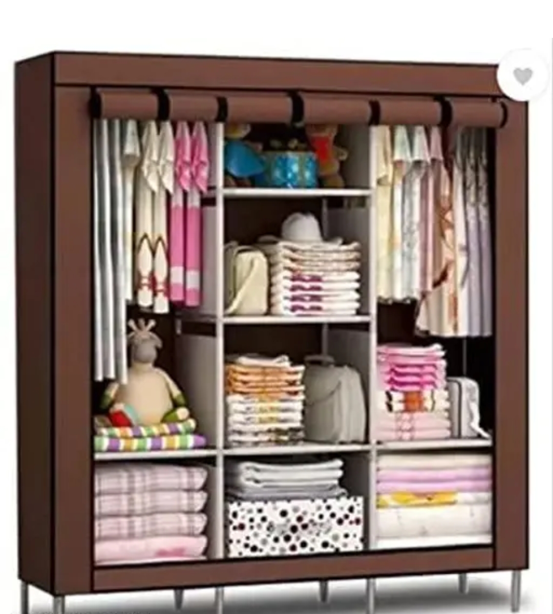 3 Door Brown storage wardrobe