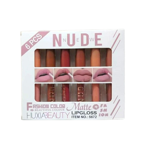 Pack of 6 Matte Nude Lip gloss Tray
