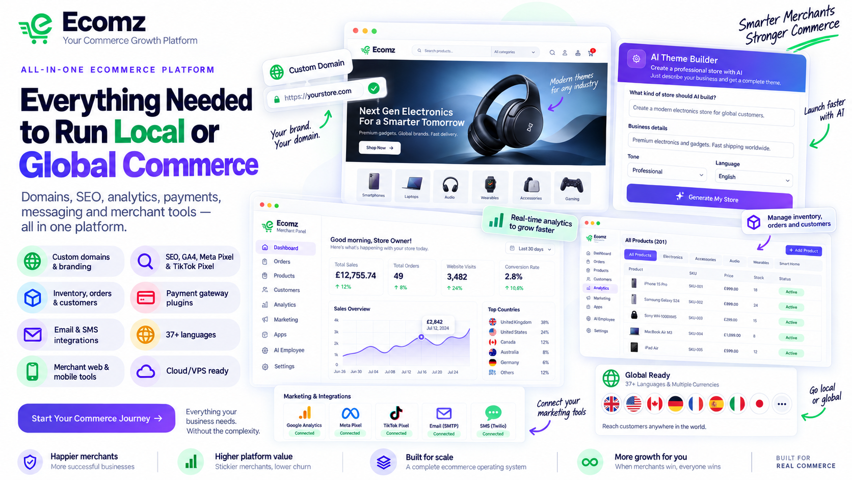 Ecomz local and global commerce tools