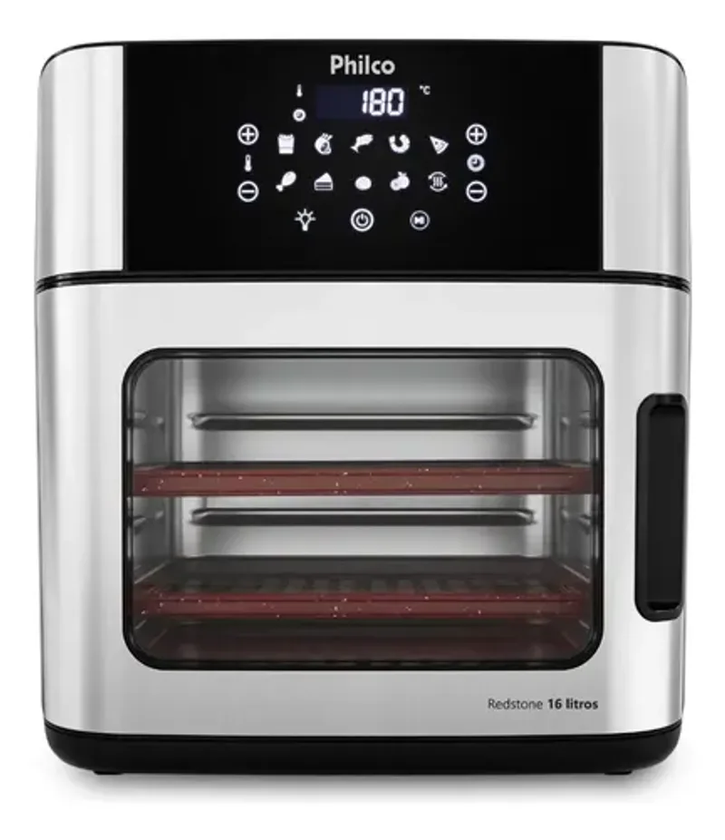 Fritadeira Air Fryer Philco Paf16a 4 Em 1 Painel Digital 16l Preto 127v