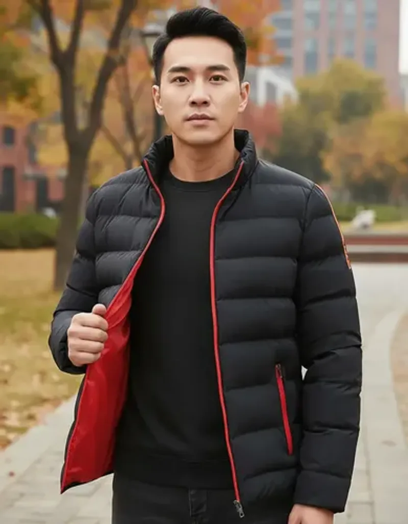 Jaqueta Masculina Térmica Casual Confortável Grossa 3
