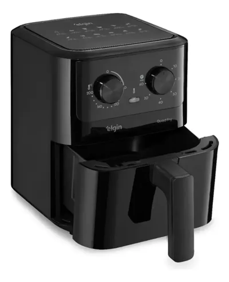 Fritadeira Elétrica Air Fryer Quad Fry 4,2 L,1400w Preto Elgin