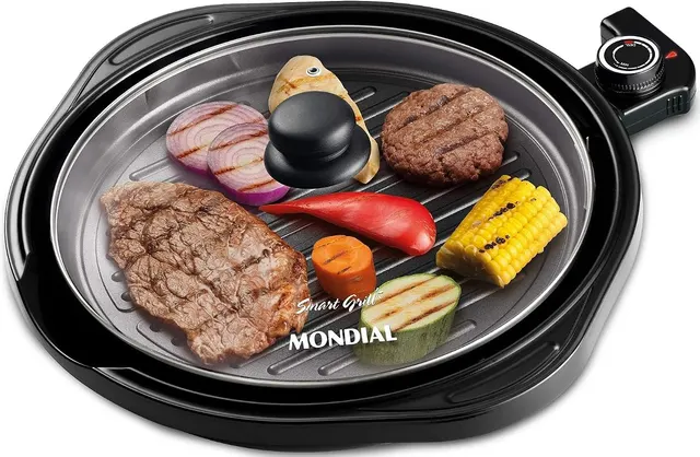 MONDIAL Grill Redondo Smart Grill 30cm, Preto, 1200W, 220V - G-04 : Amazon. com. br: Cozinha