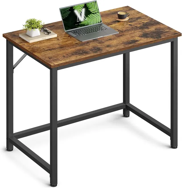 VASAGLE Mesa de Computador, Escrivaninha para Escritório, 50 x 80 x 76 cm | Para Estudo, Quarto, Sala de Estar, Marrom Rústico e Preto Tinta BRLWD038B01V1 : Amazon. com. br: Casa