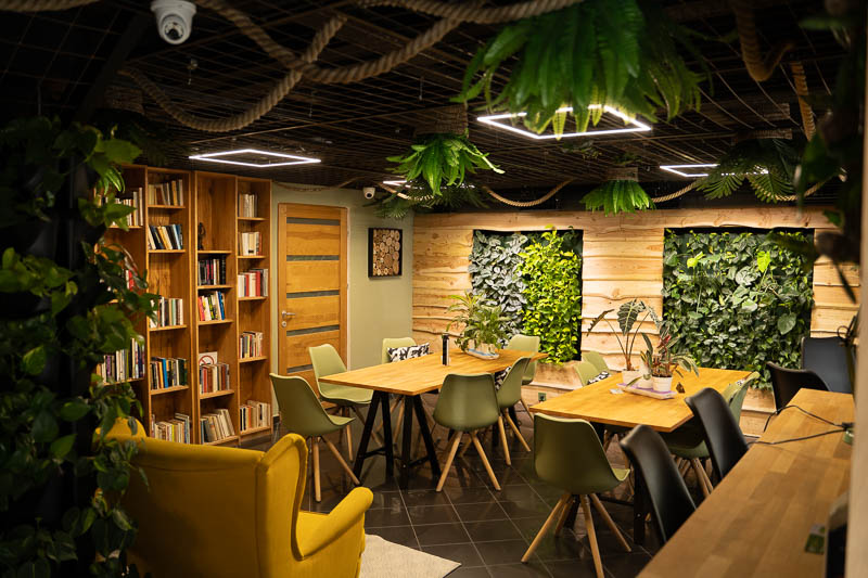 Zöld biofil környezet Eco-Office coworking