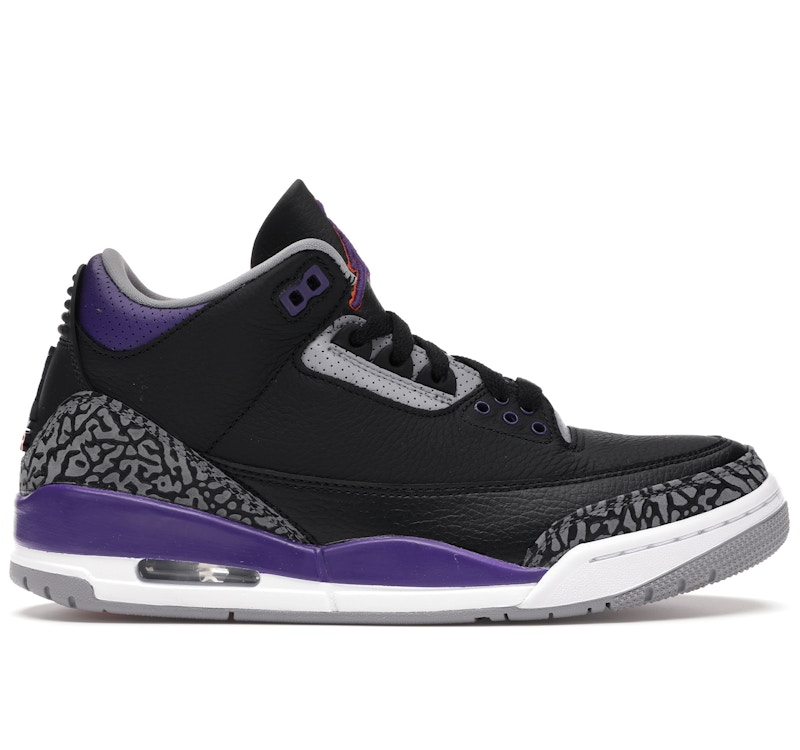Jordan 3 Retro Black Court Purple
