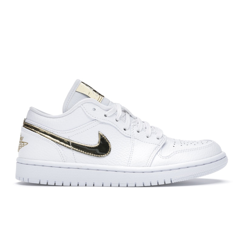 Jordan 1 Low White Metallic Gold
