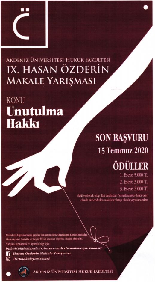 9. Hasan Özderin Makale Yarışması