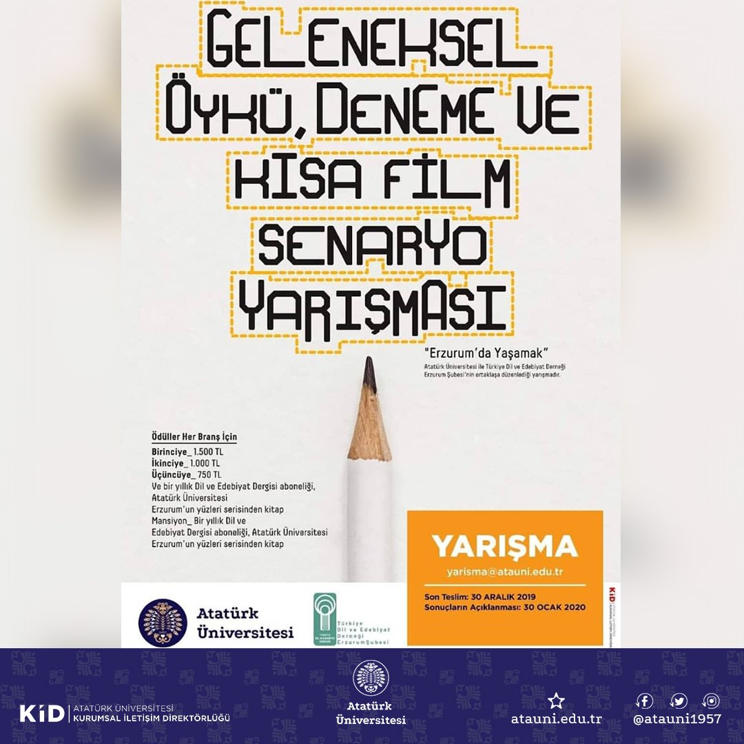 Geleneksel Öykü, Deneme ve Kısa Film Senaryo Yarışması