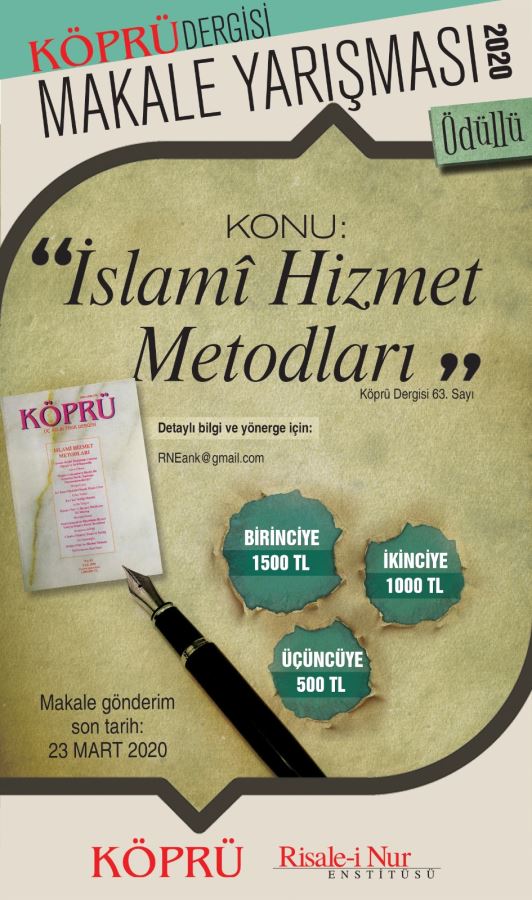 Köprü Dergisi 2020 Yılı Makale Yarışması