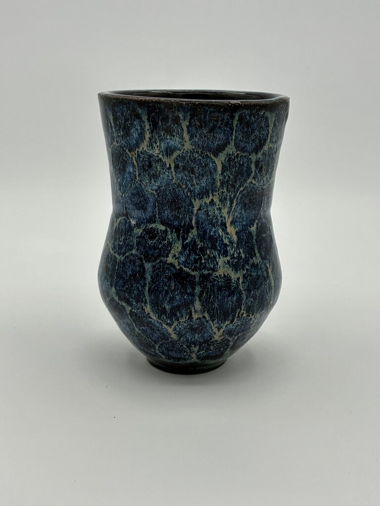 Midnight Drip — mottled blue vessel