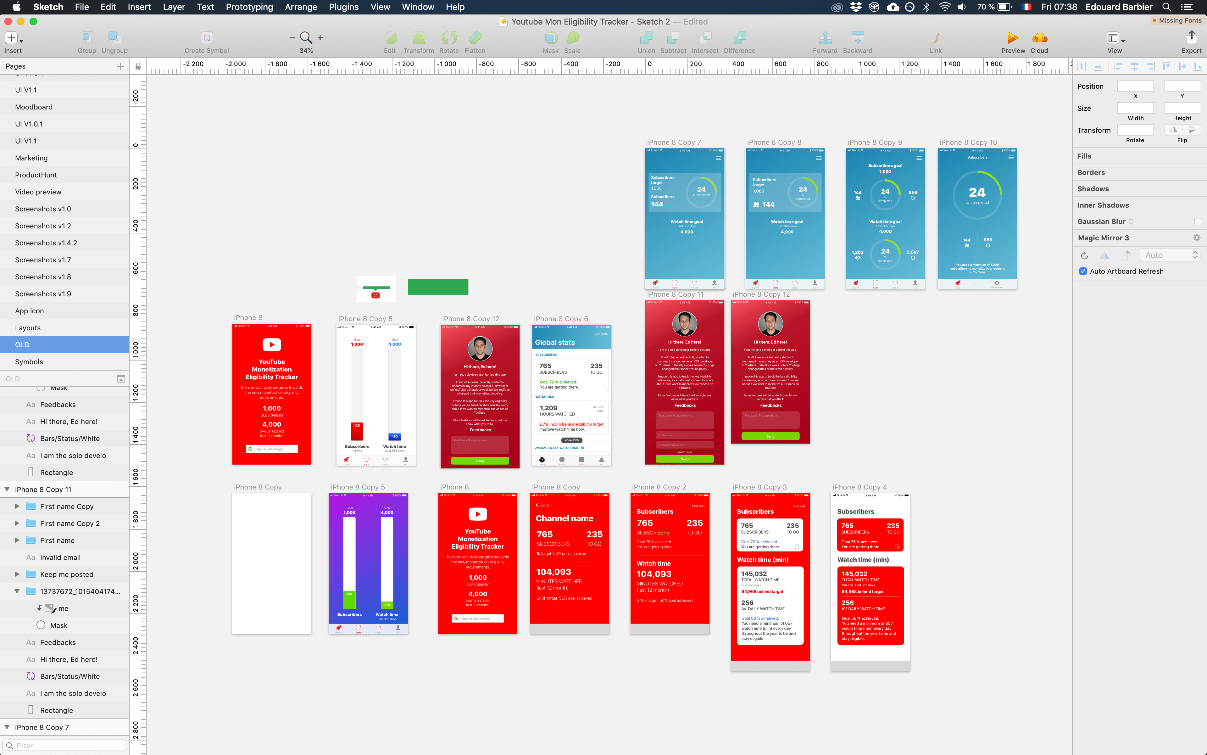 YT Tracker - First design