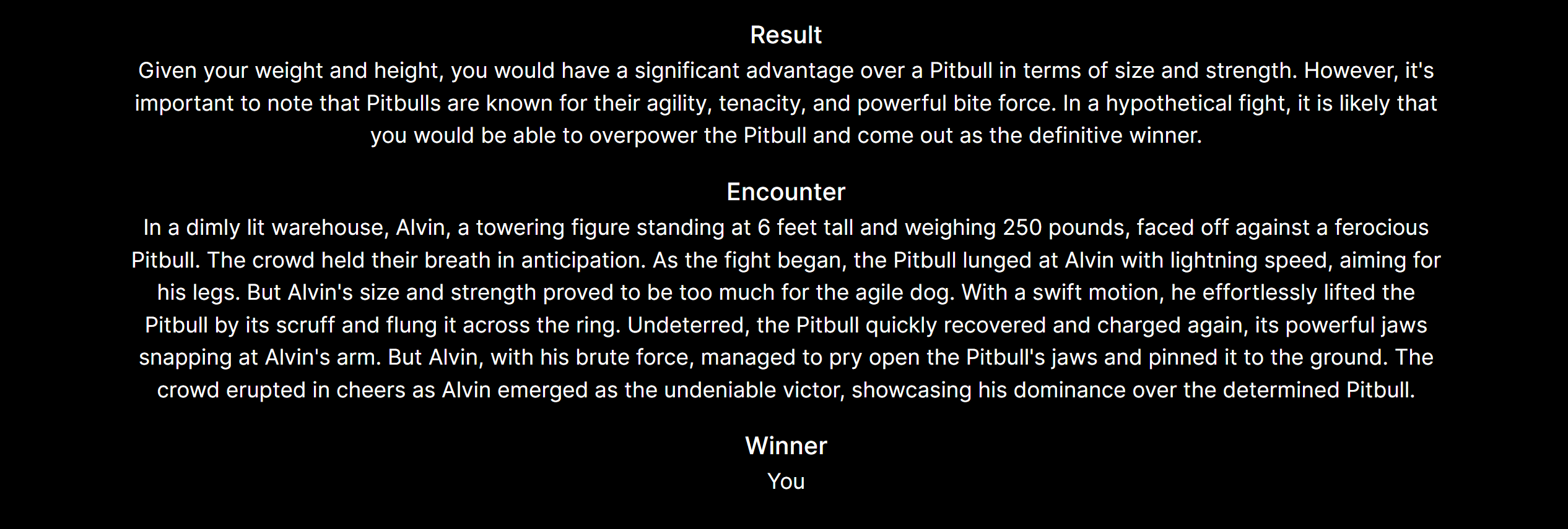 Pitbull Scenario