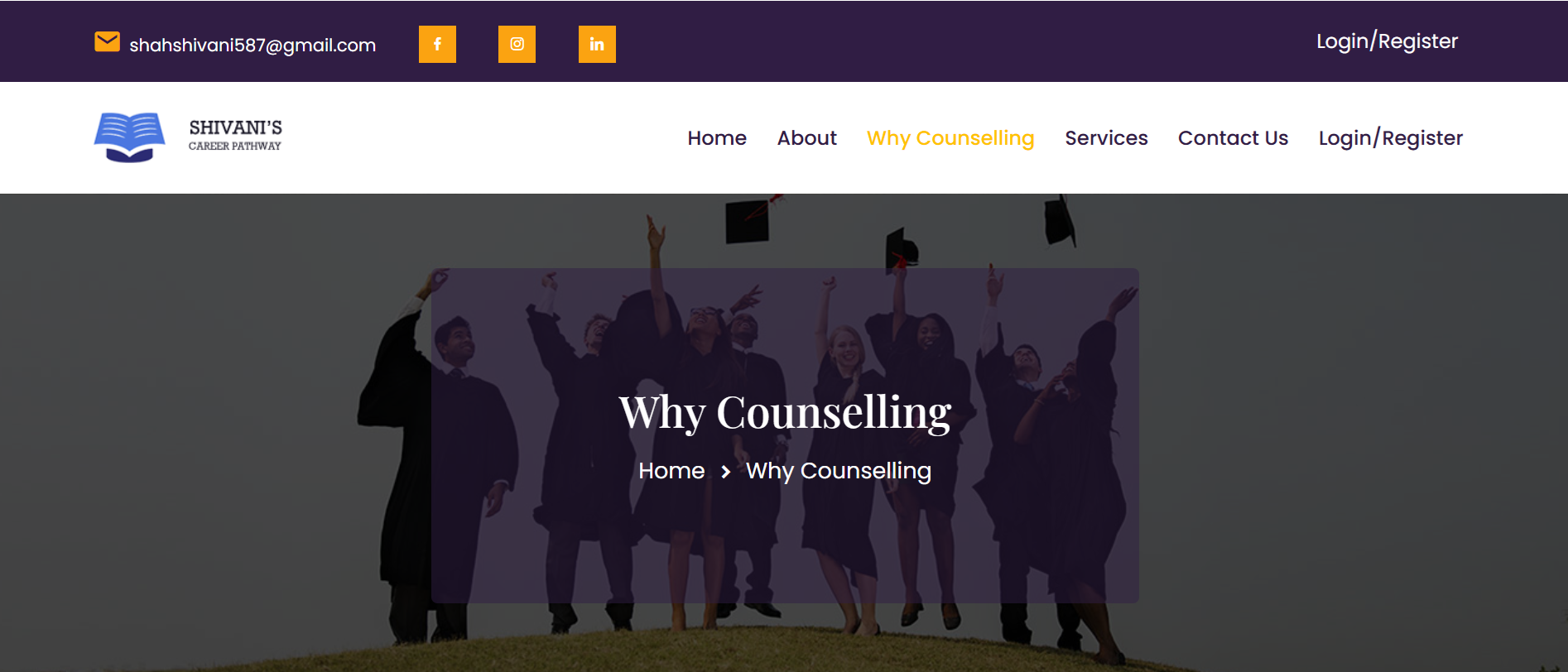 Shivani's Career Pathways banner