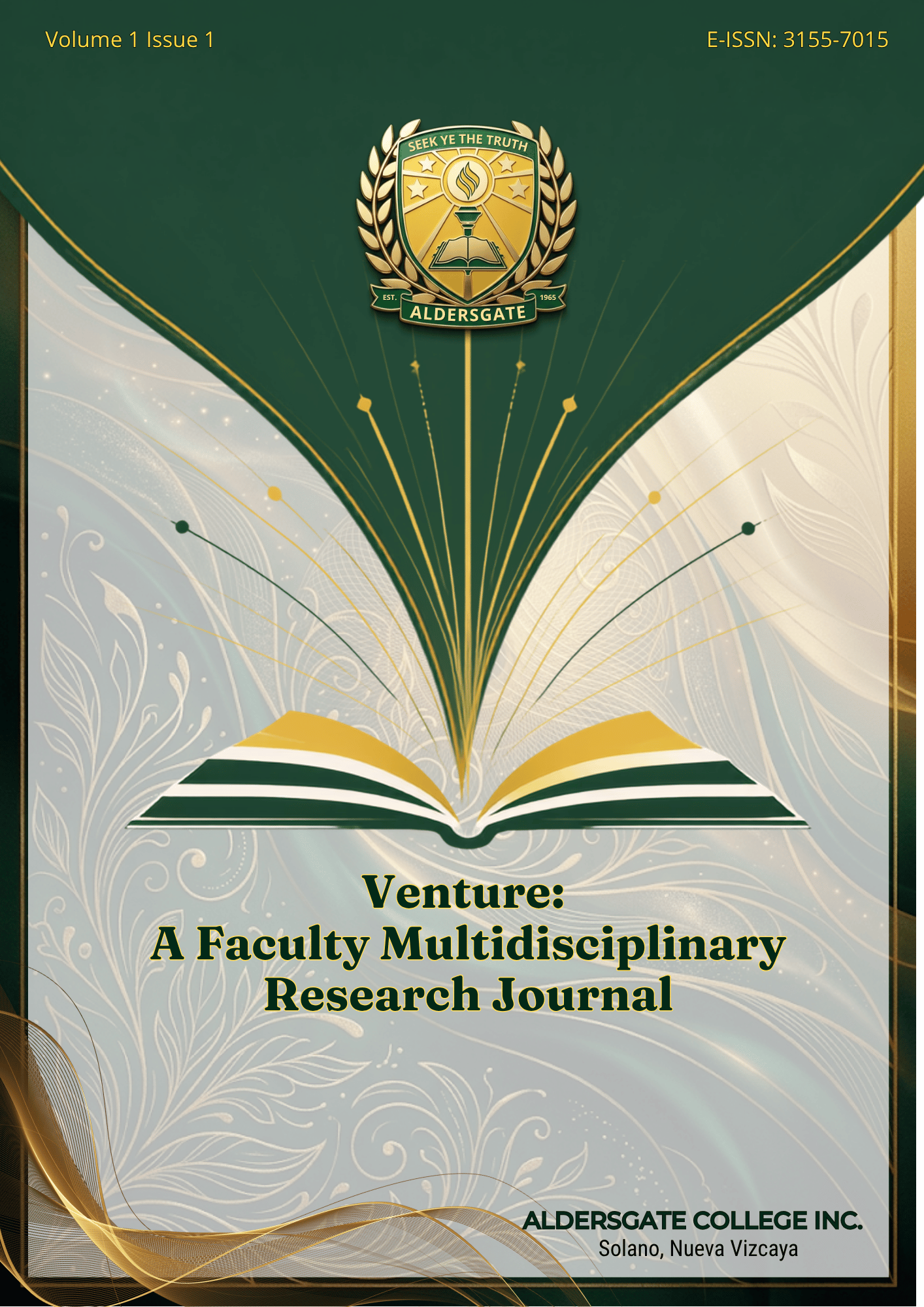 Cover of VENTURE: A Faculty Multidisciplinary Research Journal