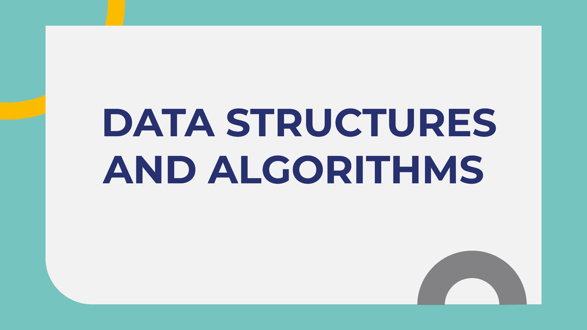 Data structure and algorithms