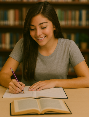Students and tutor in a learning session