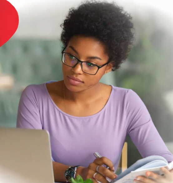 Student in online tutoring session