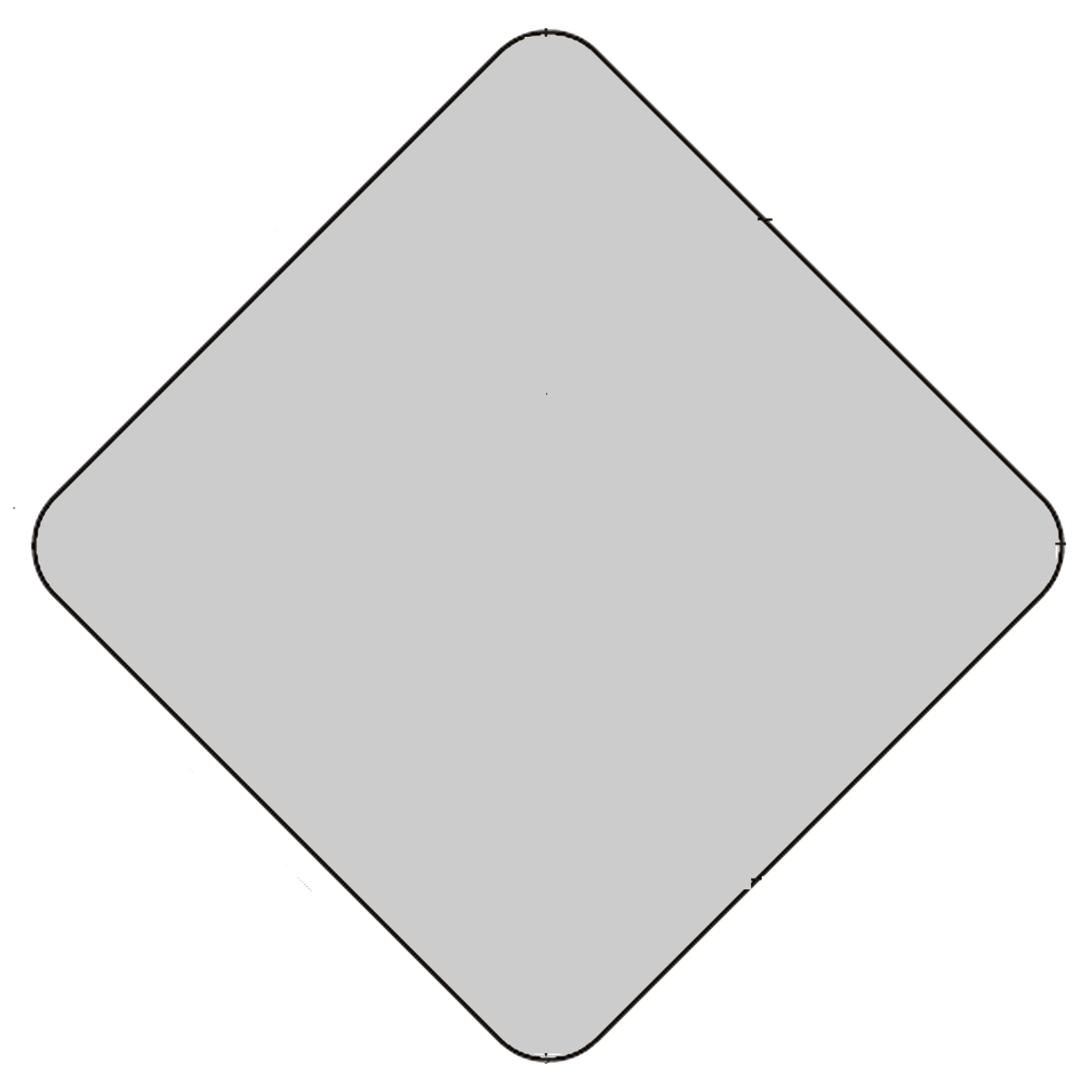 Aluminum Sign Blank — Diamond/Square