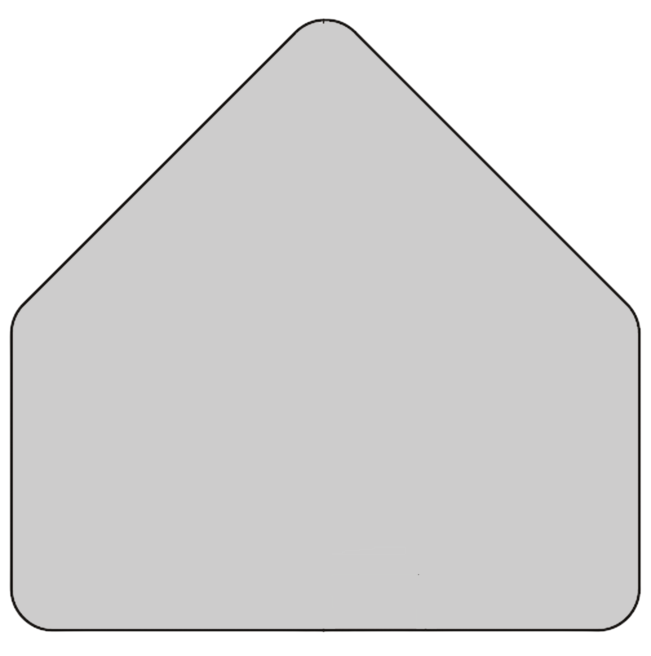 Aluminum Sign Blank — Pentagon