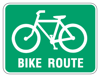 Bike Route Sign