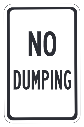 No Dumping (Red Banner)