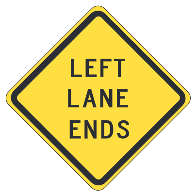 Left Lane Ends
