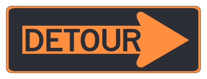 Detour Right Arrow (Large)