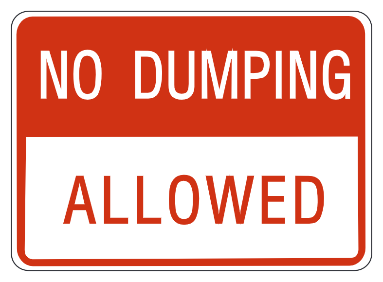 No Dumping Allowed