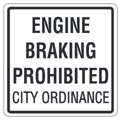 Engine Braking Prohibited