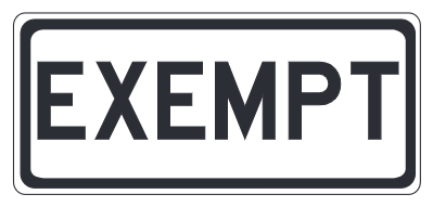 EXEMPT Plaque (Black/White)