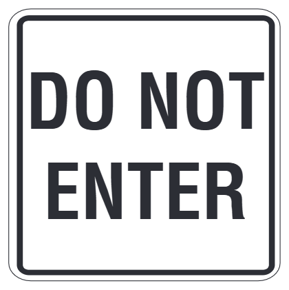 Do Not Enter (Compact Square)