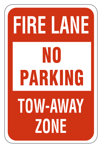 Fire Lane No Parking Tow-Away Zone