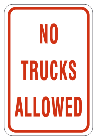 No Trucks Allowed (Parking)